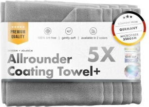 Set de 5 Lavete Universale din Microfibră 350 Gsm Chemicalworkz Allrounder 40x40 Cm Gri