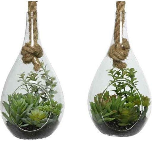 Jardi Τεχνητο Λουλουδι Σε Κραμστο Βαζο Φ11.5x23.5cm - Πρασινο