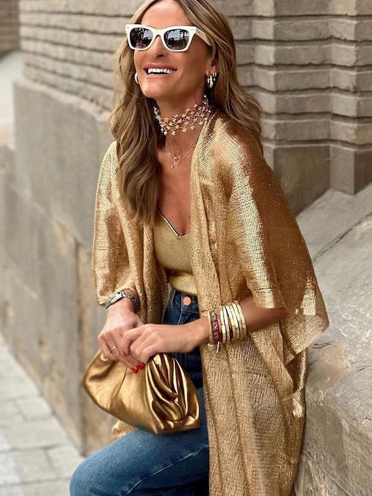 Long Women's Kimono Gold