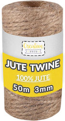 Creative Deco Natural Jute Twine Brown 2-3 Mm 50m Strong Twisted String 3 Threads Ideal Decoration Art Projects Handicrafts Gift Wrapping Flowers Creative Deco Natural Jute Twine Brown 2-3 Mm 50m Strong Twisted String 3 Threads Ideal Decoration Art Projects Handicrafts Gift Wrapping Flowers