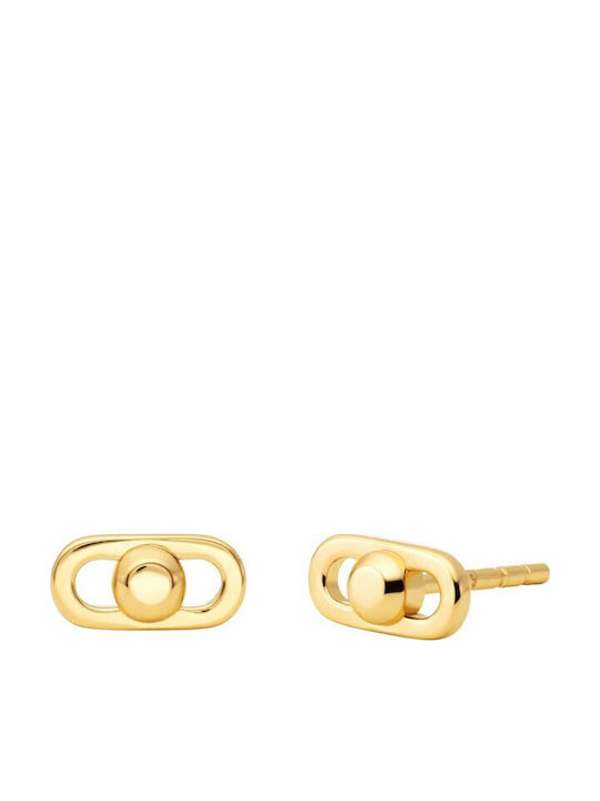 Michael Kors Astor Link Cercei din Argint Placat cu aur cu Pietre & Perle Michael Kors Astor Link Cercei din Argint Placat cu aur cu Pietre & Perle