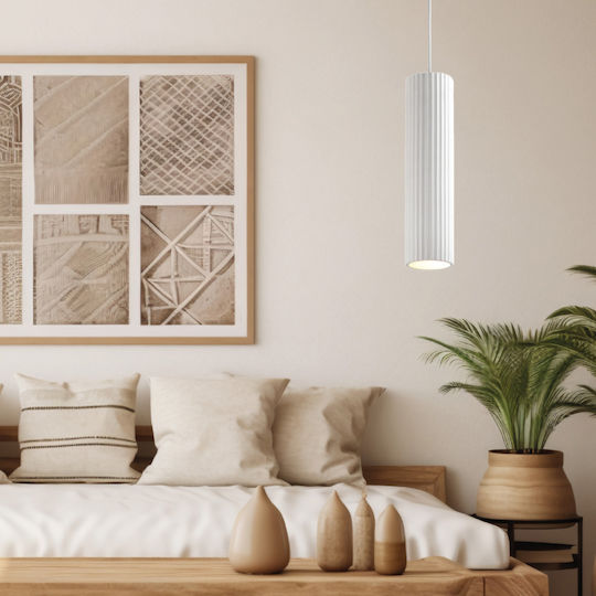 Inlight Κρεμαστό Φωτιστικό Λευκό με Ντουί GU10 30x30x30εκ.