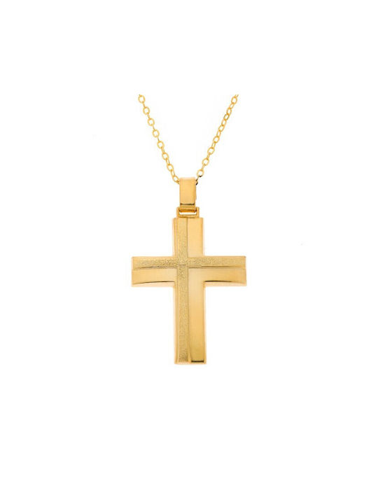 Senza Cross from Gold Plated Silver