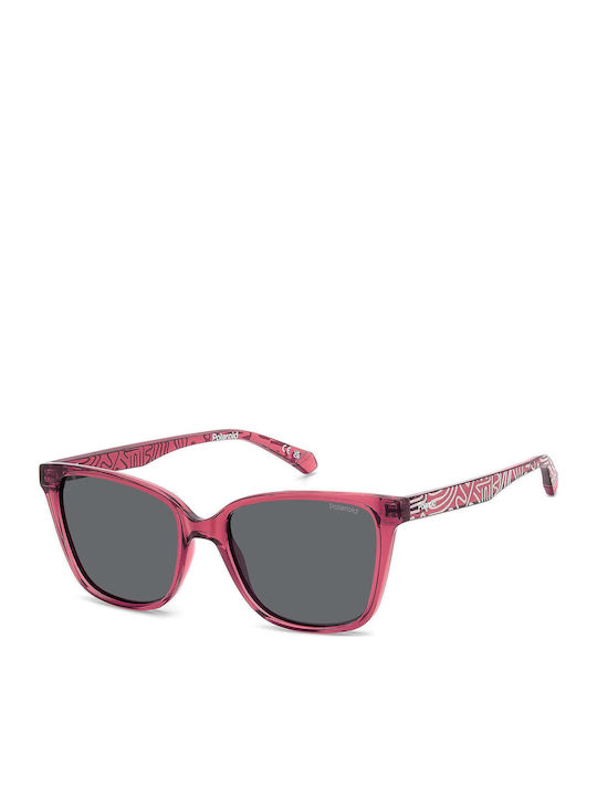 Polaroid Ochelari De Soare Pentru Copii Pătrați Cu Lentile Polarized Roșii