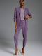 Women's Fabric Trousers Regular Fit Amethyst Purple