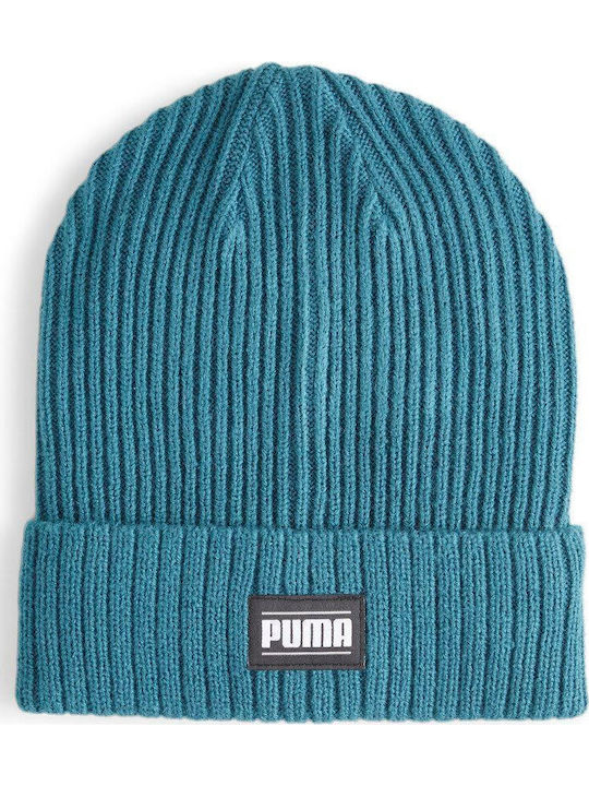 Ribbed Classic Cuff Beanie Unisex Beanie Knitted in Turquoise color