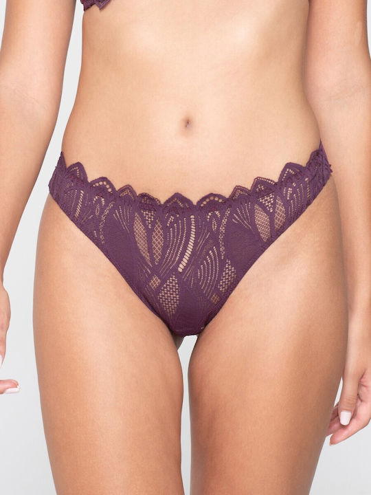 Luna Damen Brasilien mit Spitze Eggplant