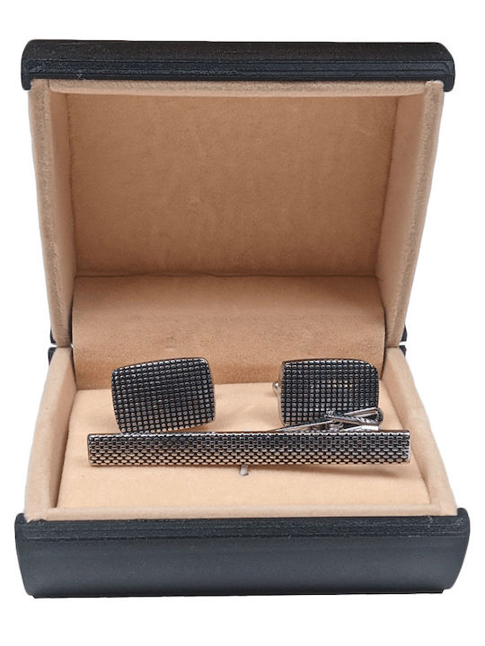 Unounouno Cufflinks of Silver SET WITH TIE CLIP