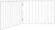 Poartă pliabilă pentru câini 2 panouri alb 160 cm lemn de plop alb 80 x 60 x 2 cm