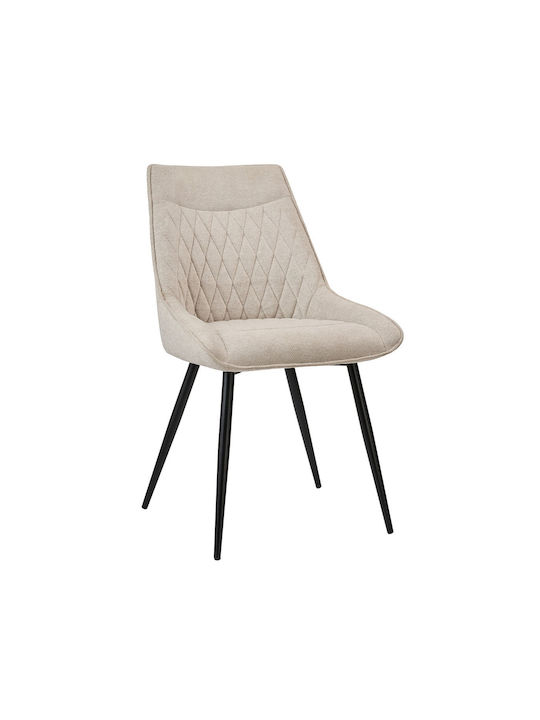 Lyra Dining Room Fabric Chair Beige 51x60x89cm