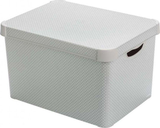 Curver Plastic Storage Box with Lid Grey 39.5x29.5x23.5cm