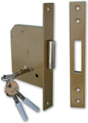 Yale Recessed Lock with Center 40mm Bronze