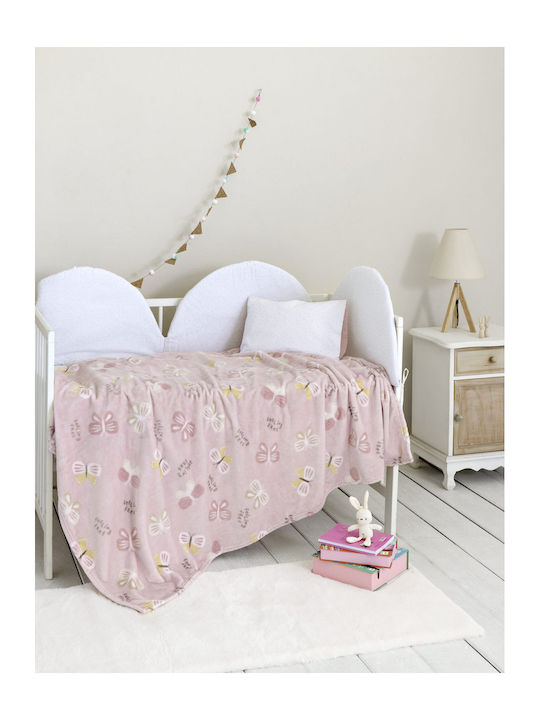 Nima Blanket Cot Pink Pink 110x150cm