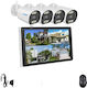 Smar Wifi Security System 10.1 Inch Lcd Monitor 8ch 4 Cameras 8ch Nvr 4 Cam None