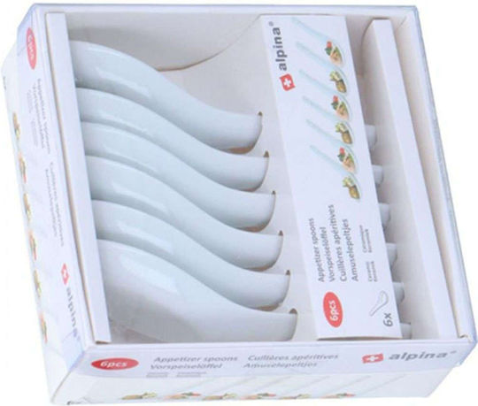 Atmosphera Porcelain White Spoons 12.5cm 13951 6 Pieces Atmosphera Porcelain White Spoons 12.5cm 13951 6 Pieces