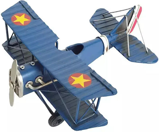 Avion Albastru Metalic 16cm