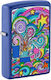 Zippo Abstract Stars Ветроустойчив Запалка с Пламък в Син Цвят
