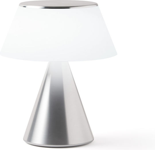 Lexon Tischlampe LED mit Weiß Schirm und Basis