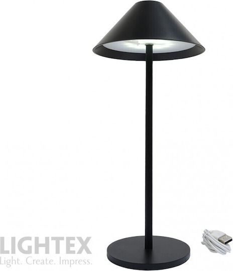 Lightex Πορτατίφ LED με Μαύρο Καπέλο και Βάση