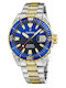 Festina Herrenuhr Batterie mit Silber Metallarmband