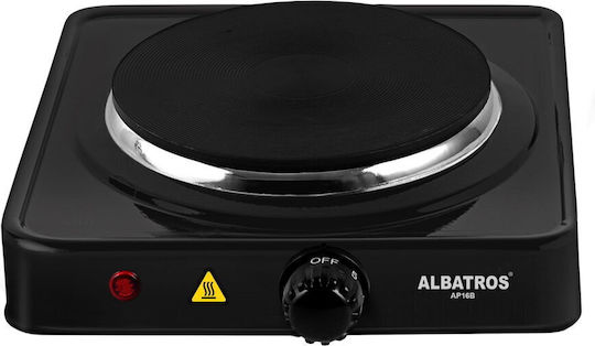 Albatros AP16B Countertop Burner Emaille Single Schwarz