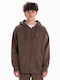 Cardigan With Hood Olive Green