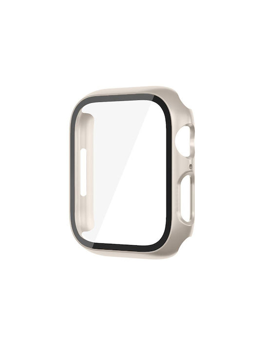 Protective Glass Case for Apple Watch 45mm Starlight