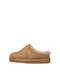 Mules mit Hoch Absatz in Tabac Braun Farbe