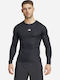 adidas Techfit Ανδρική Ισοθερμική Μακρυμάνικη Μπλούζα Compression Μαύρη