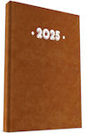 Ydrogeios Daily Planner 2025 Brown 12x17cm