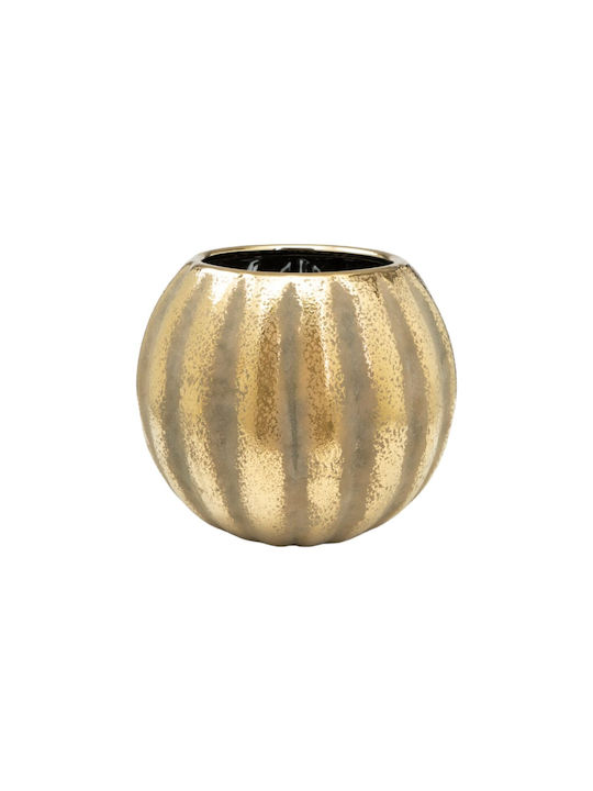 Romimex Flower Pot 23x23cm Gold