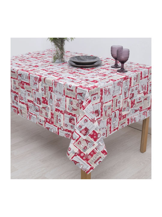 Dimeco Christmas Tablecloth Red L140xW260cm.