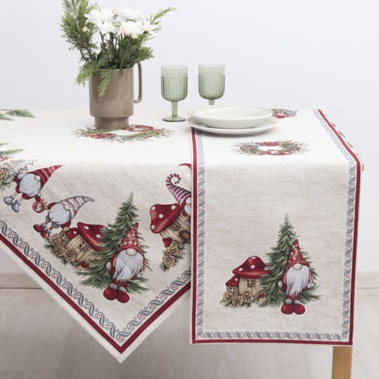 Dimeco Christmas Tablecloth Runner Fabric L45xW140cm.