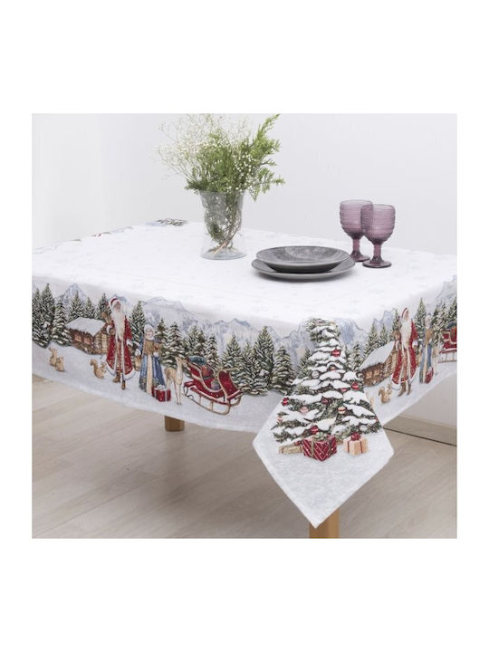 Dimeco Weihnachts- Tischtuch Gray B140xL180cm. 1Stück