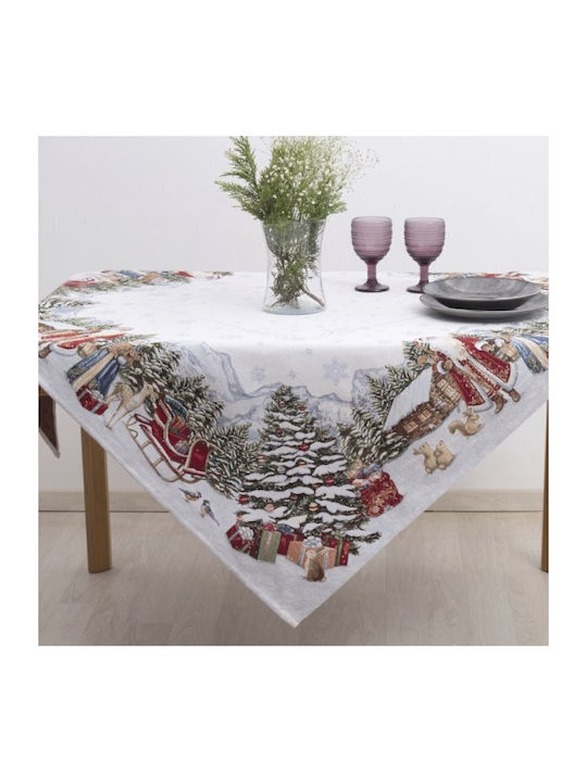 Dimeco Weihnachts- Tischtuch Gray B140xL140cm. 1Stück