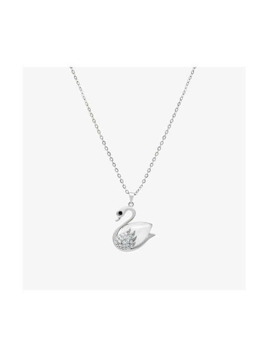 Necklace from Silver with Zircon