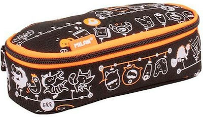 Milan Pencil Case with 1 Compartment Black