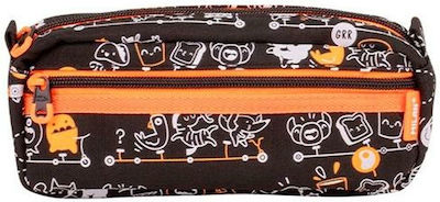 Milan Pencil Case with 2 Compartments Black