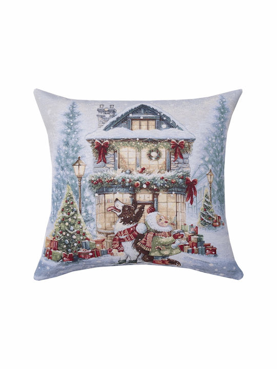 Dimeco Christmas Decorative Square Pillowcase M...