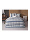 Sleeptime Duvet Cover Set Queen with 2 Pillowcases 240x220 Blue