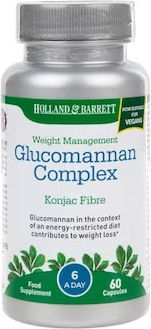 Holland & Barrett Комплекс Глюкоманан 3гр 60 капси Зелен чай