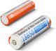 2 Batteries 18650 Lithium 3200mAh 3.7V Rechargeable Standard Head 3200jt Linq