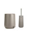Estia Fjord Plastic Toilet Brush and Basket Set Soft Close 5lt Beige