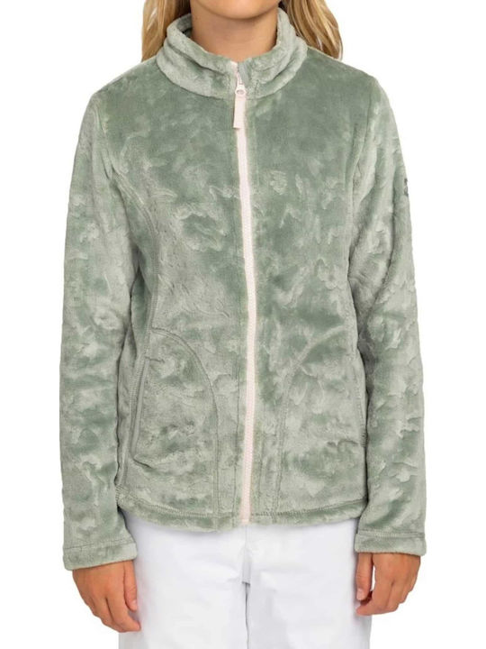 Roxy Παιδική Ζακέτα Fleece με Κουκούλα Πράσινο ...