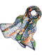 Signare Women's Silk Scarf Strawberry Thief Blue