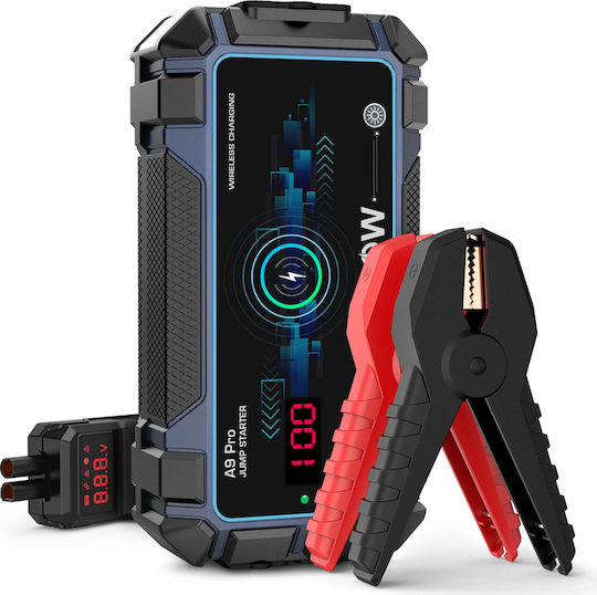 Avapow Tragbar Auto-Starthilfe 16000mAh mit Power Bank,Powerbank / USB / Φακό 12V