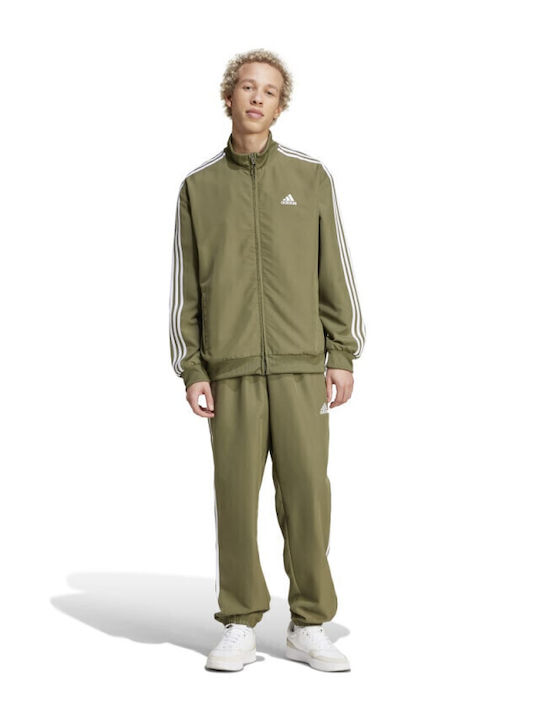 adidas 3-Stripes Woven Σετ Φόρμας Λαδί
