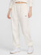 High Waist Sweatpants Jogger Fleece Ecru