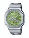 Casio G-shock Digital Men's Watch Chronograph Battery with Silver Metal Bracelet