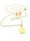 Set with Necklace & Earrings from Steel Gold Plated